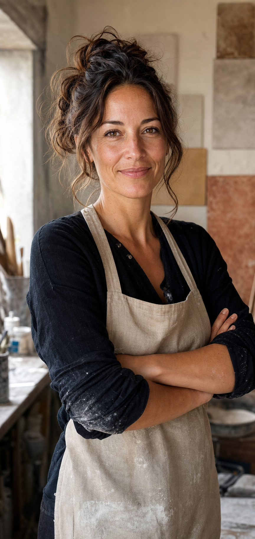 Ritratto di Martina Guerra nella sua bottega
